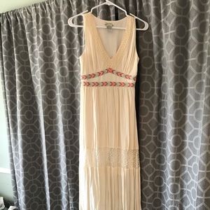 Cream colored Flying Tomato maxi dress